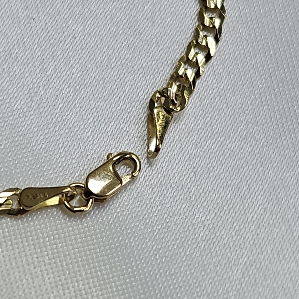 PULSERA BARBADA 14K 18 CM 3.2 GR (NUEVO)