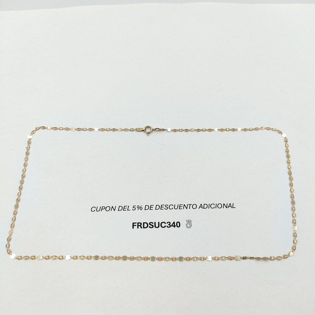 CADENA ORO,ORO COMBINADO 10 K 1,10 GRMS (SEMINUEVO)
