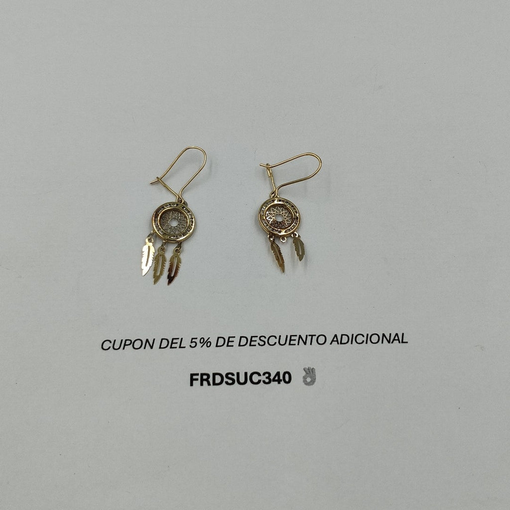 ARETES PAR ORO,ORO BLANCO 10 K 1,40 GRMS (SEMINUEVO)