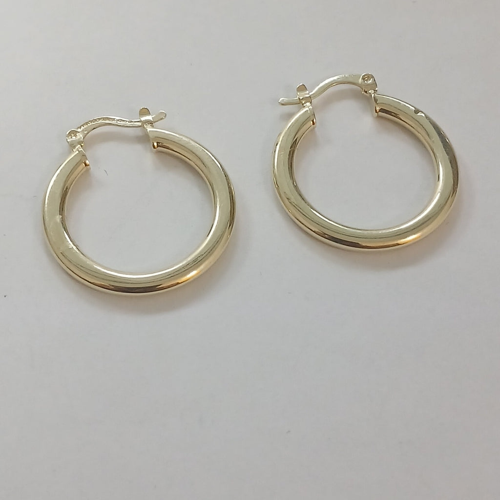 ARETES TEJIDO ARRACADA LISA 14K 2.1 GR (NUEVO)