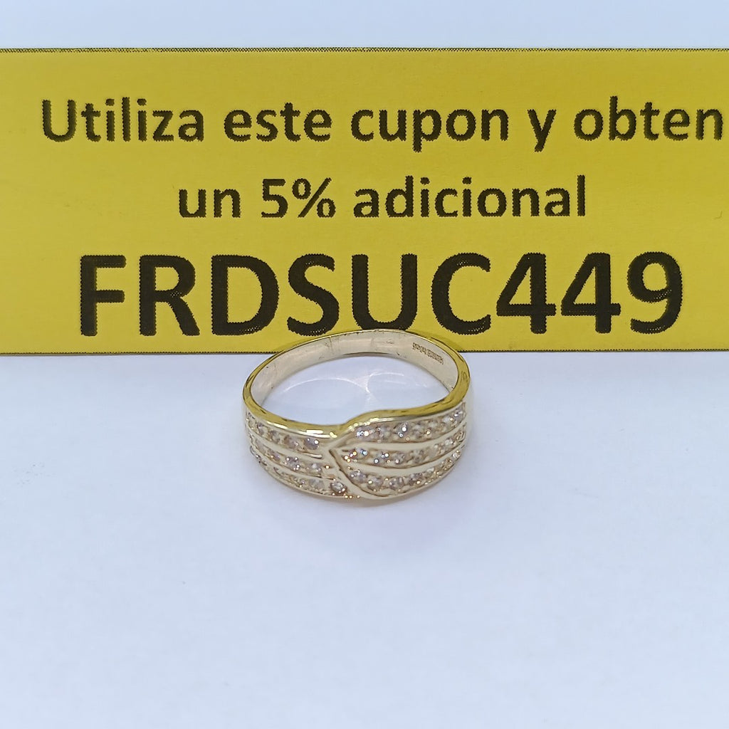 ANILLOS C CIRCONIAS 14K TALLA 7 2.8 GR (NUEVO)