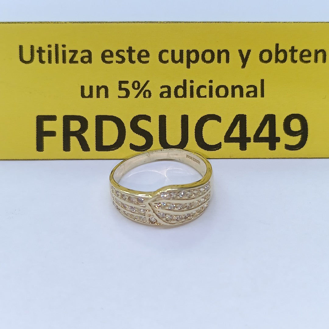 ANILLOS C CIRCONIAS 14K TALLA 7 2.8 GR (NUEVO)