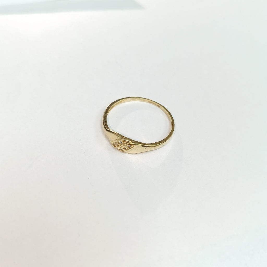 ANILLO ANILLITO C CIRCONIAS 14K 9 TALLA 1.2 GR (NUEVO)
