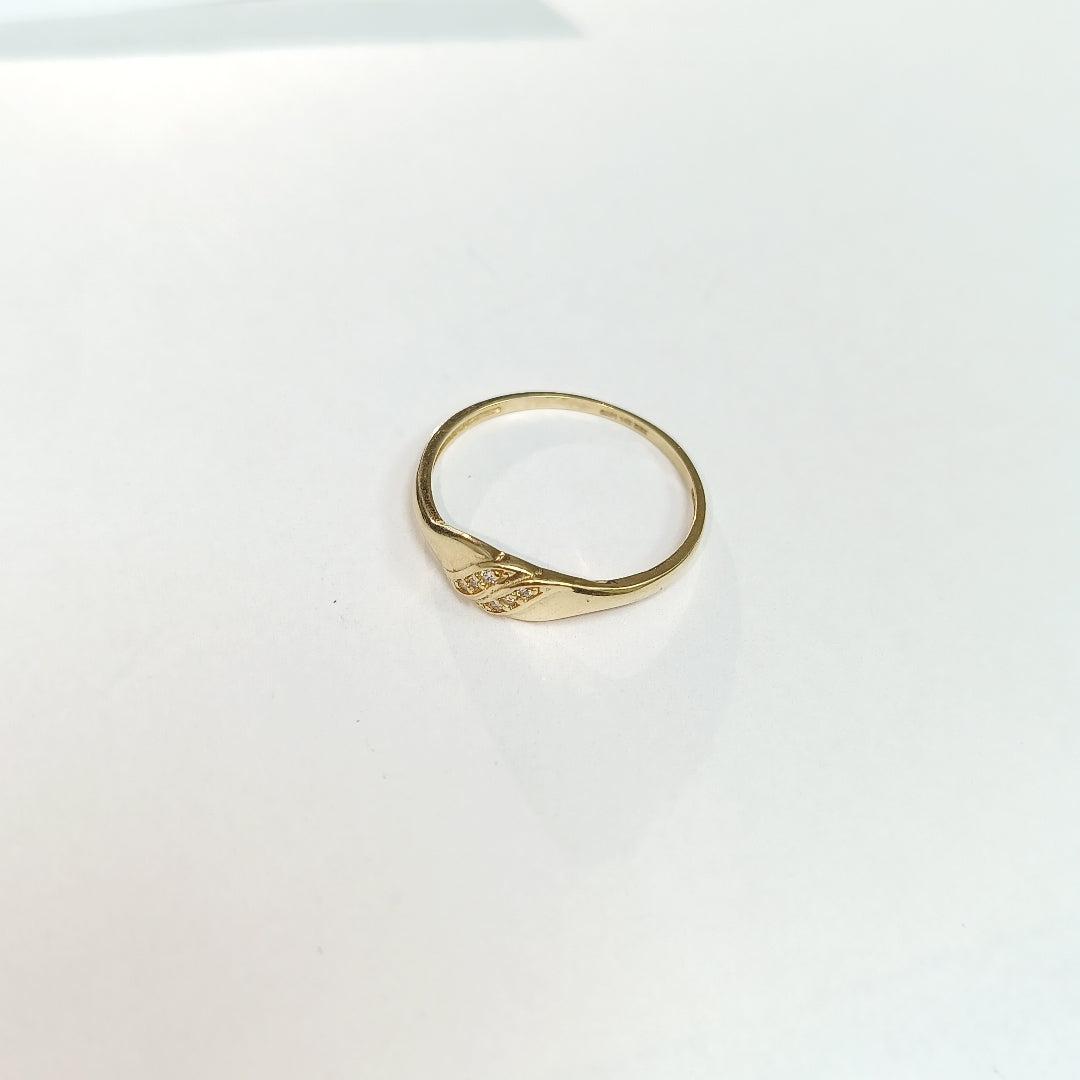 ANILLO ANILLITO C CIRCONIAS 14K 9 TALLA 1.2 GR (NUEVO)
