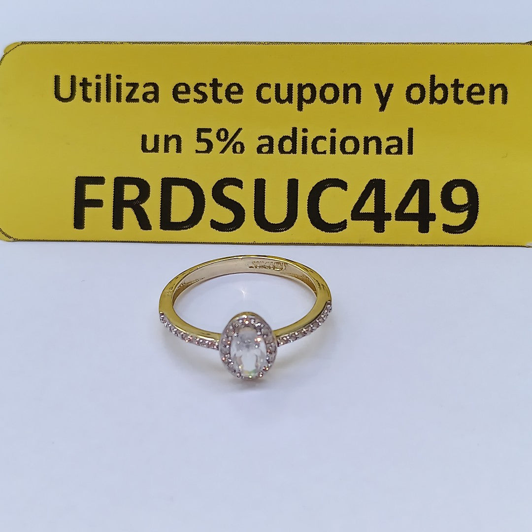 ANILLO ANILLITO C CIRCONIAS 14K 7 TALLA 1.9 GR (NUEVO)