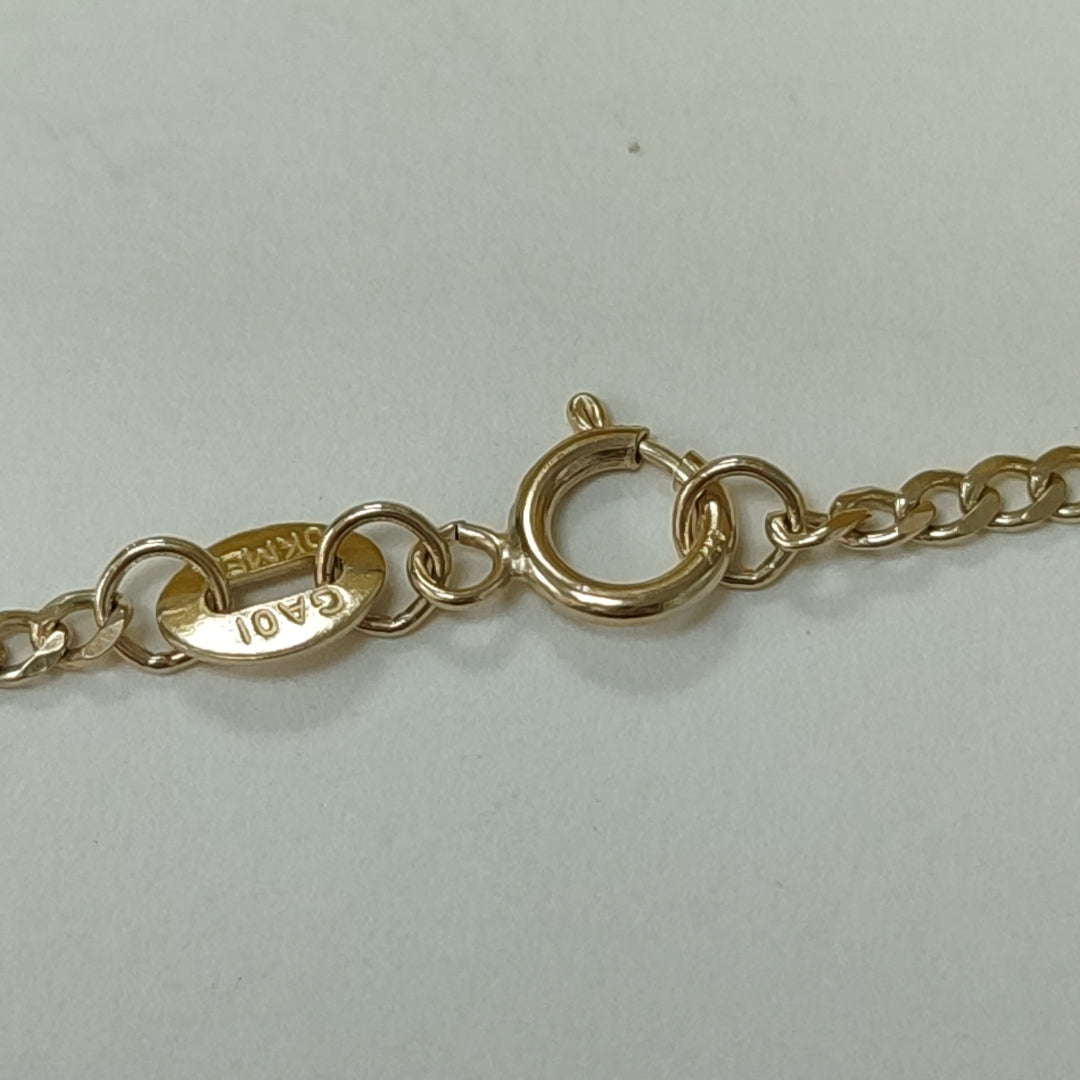 CADENAS TEJIDO BARBADA ORO 10K 60 CM 4.2 GR (NUEVO)