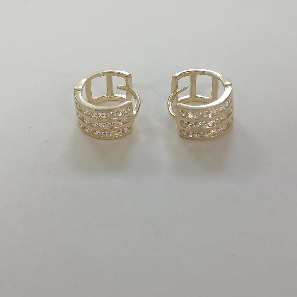 ARETES HUGGIES C CIRCONIA 14K 2.2 GR (NUEVO)