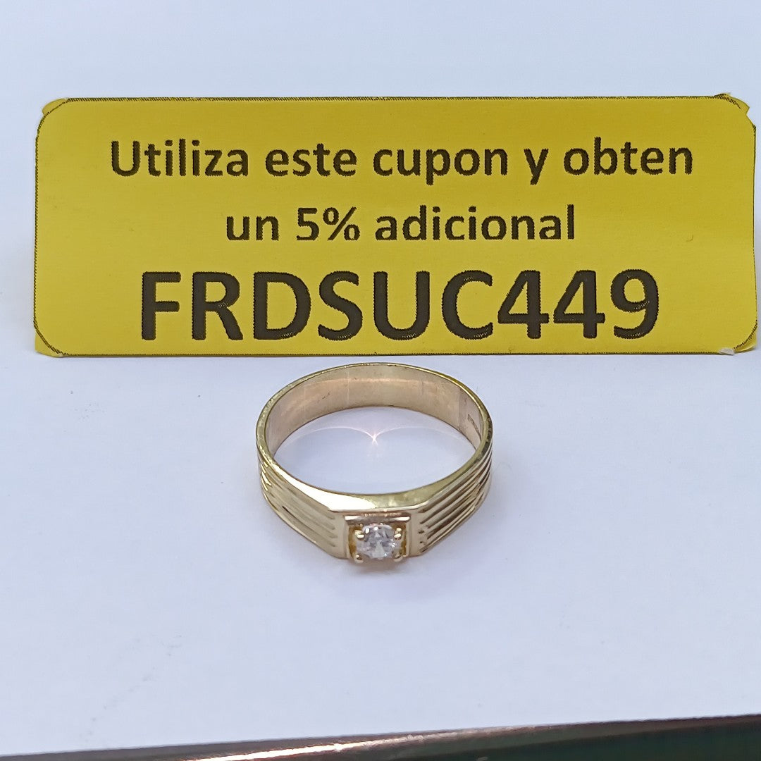 ANILLOS CON CIRCONIA 14K TALLA 10.5 4 GR (NUEVO)