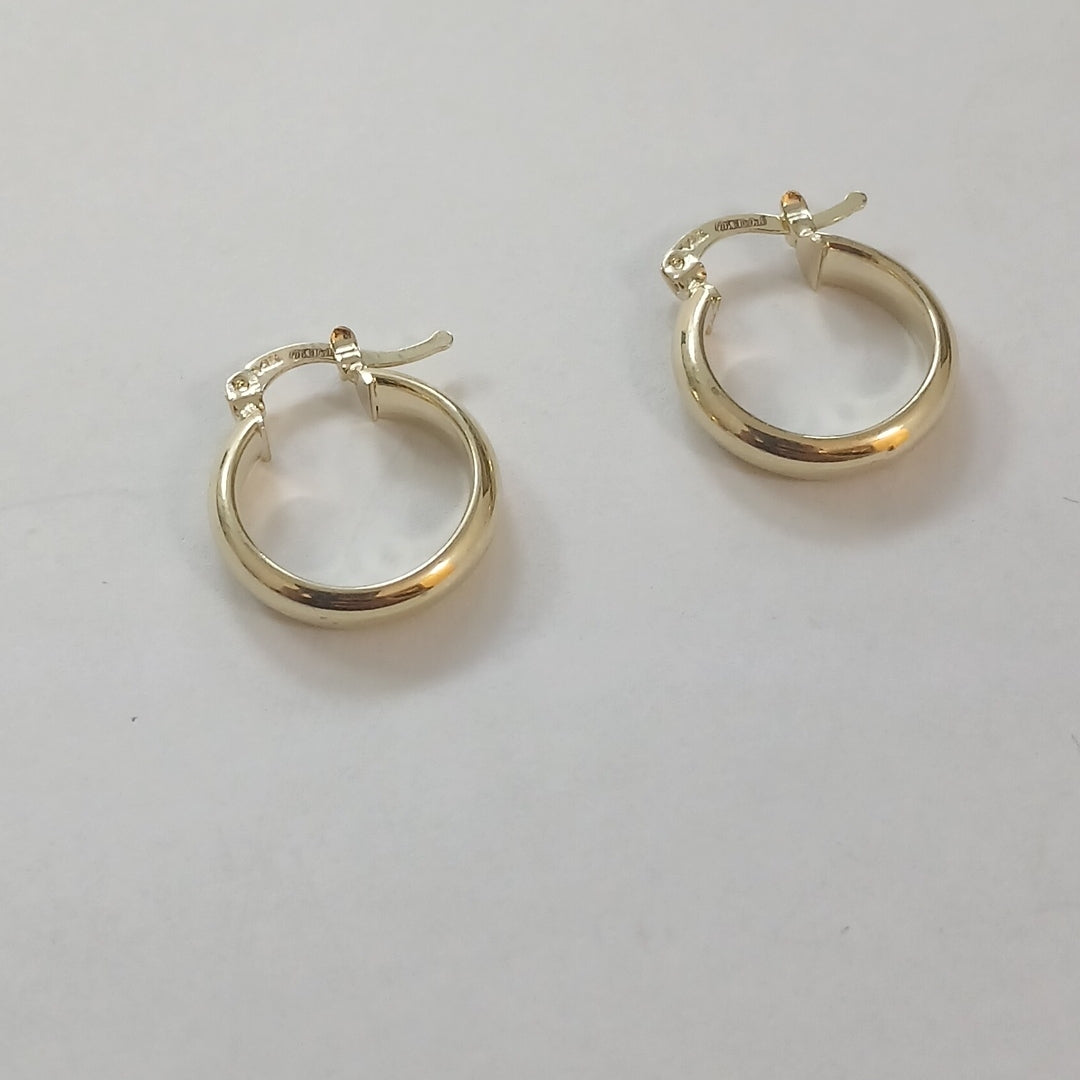 ARETES ARRACADA LISA 14K 1.7 GR (NUEVO)