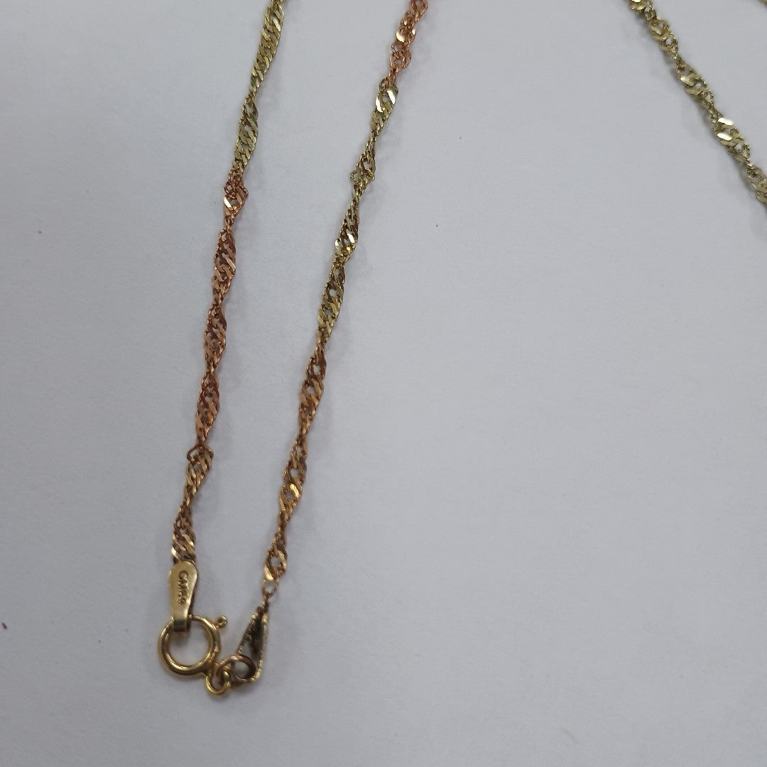 CADENA ORO COMBINADO 8 K 2.3 GRMS (SEMINUEVO)