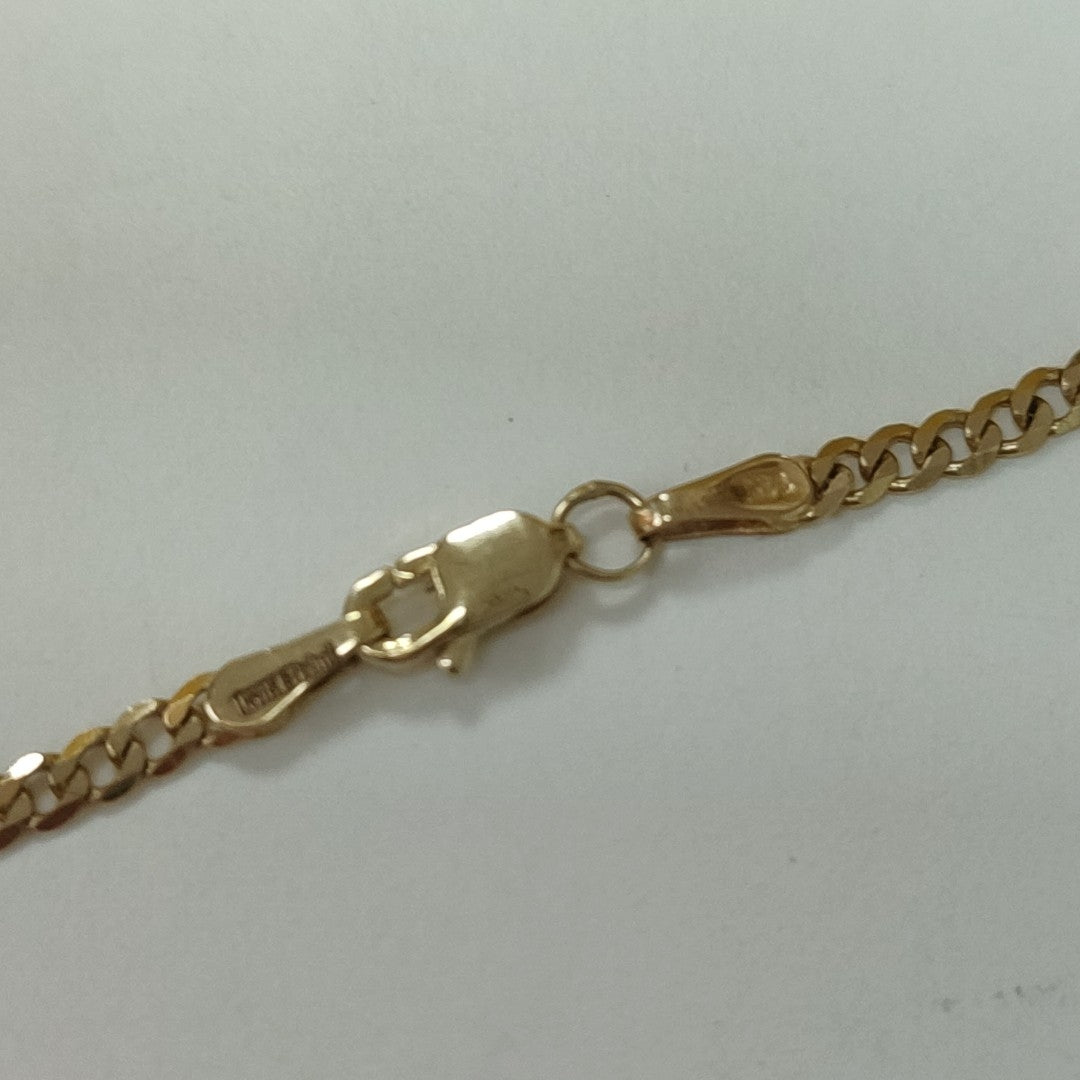 CADENA TEJIDO BARBADA 14K 55 CM 5.5 GR (NUEVO)