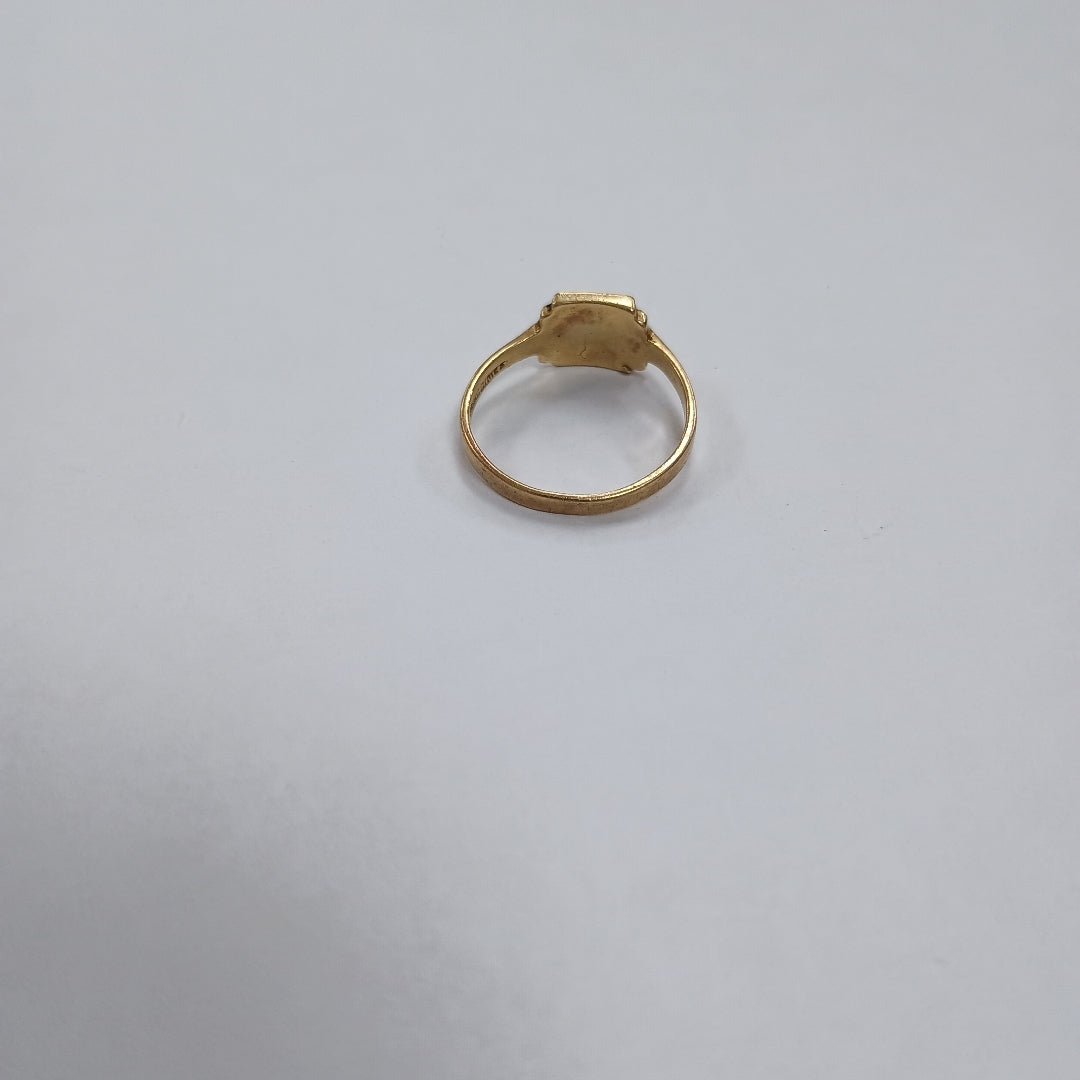 ANILLO DE GRADUACIÓN ORO 10 K 1.4 GRMS (SEMINUEVO)