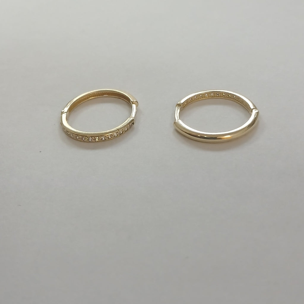 ARETES ARRACADAS C CIRCONIAS 14K 2 GR (NUEVO)