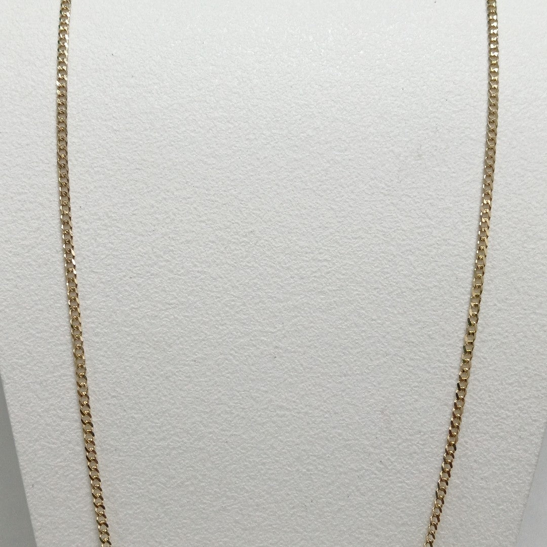 CADENAS TEJIDO BARBADA ORO 10K 55 CM 3.8 GR (NUEVO)