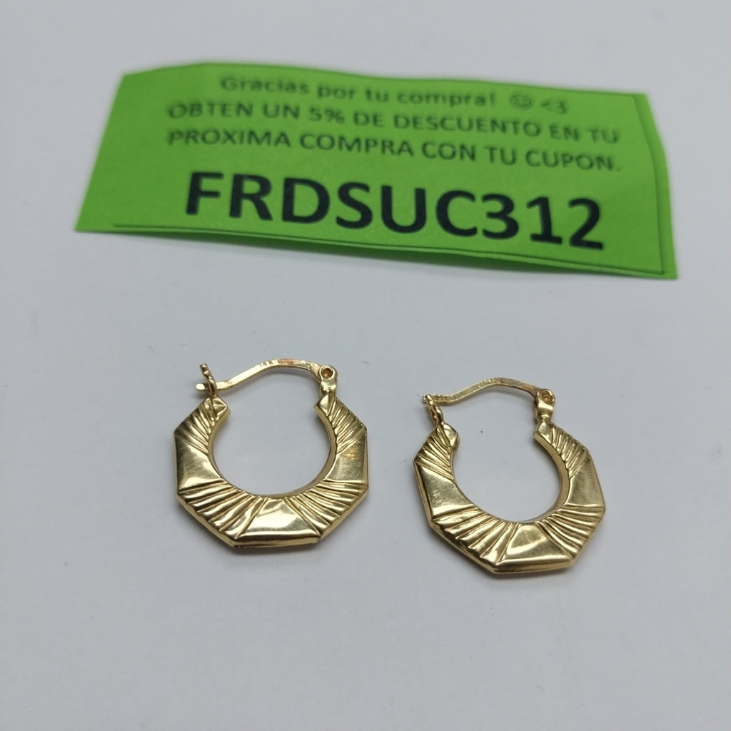 ARRACADAS PAR ORO 14 K 1.5 GRMS (SEMINUEVO)