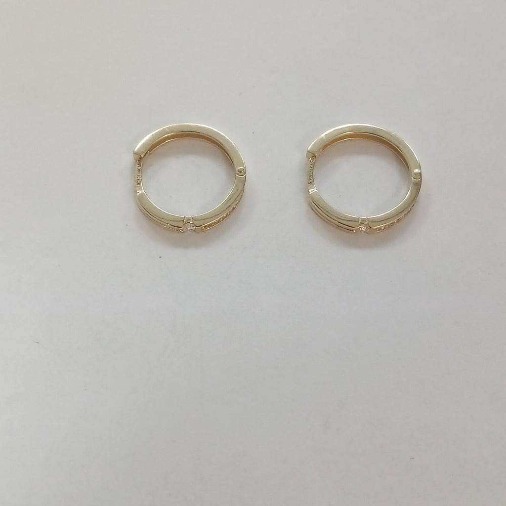 ARETES ARRACADAS LISAS 14K 2.3 GR (NUEVO)