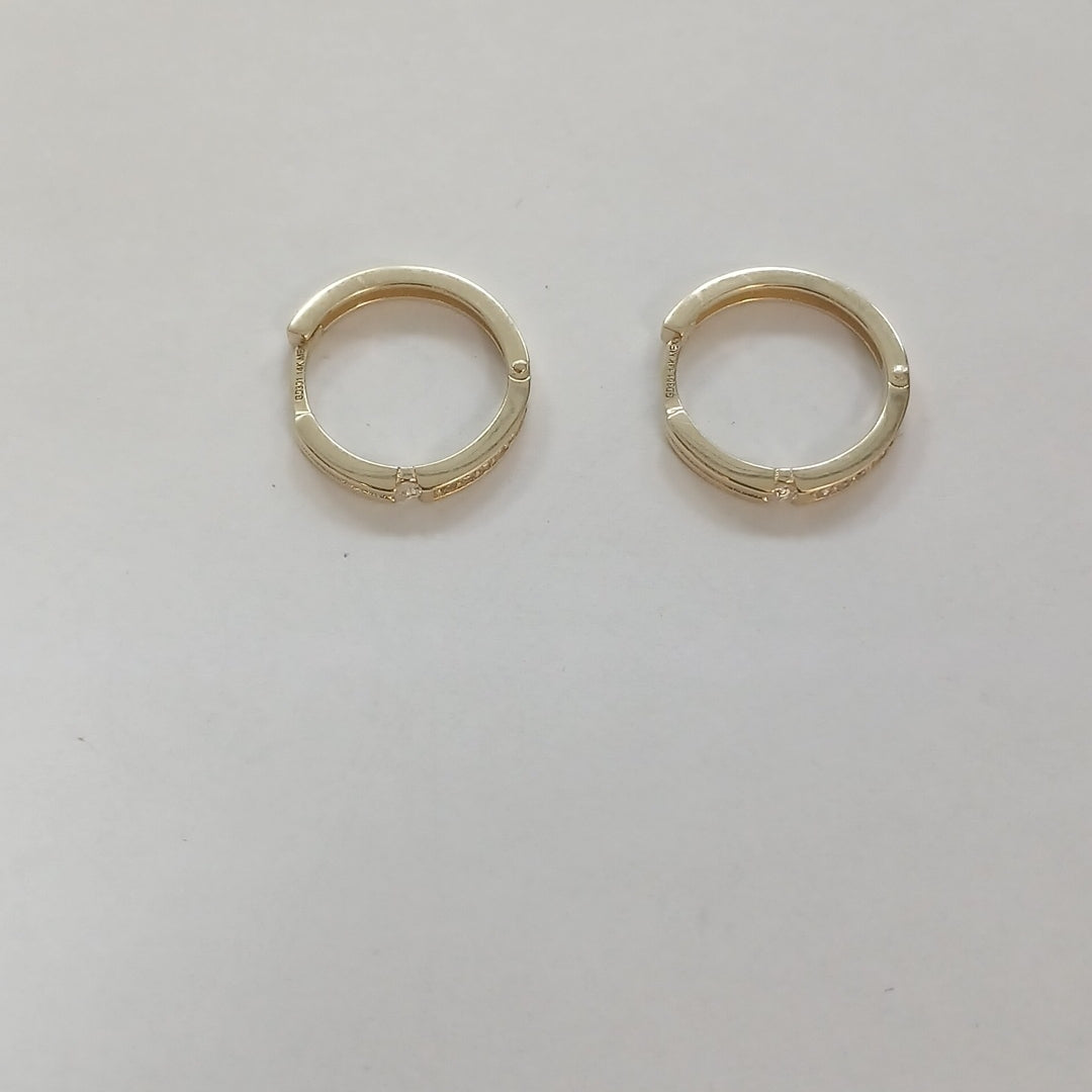 ARETES ARRACADAS LISAS 14K 2.3 GR (NUEVO)