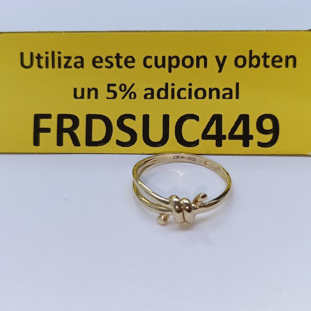 ANILLO ANILLITO C NUDO 14K 8 TALLA 2 GR (NUEVO)