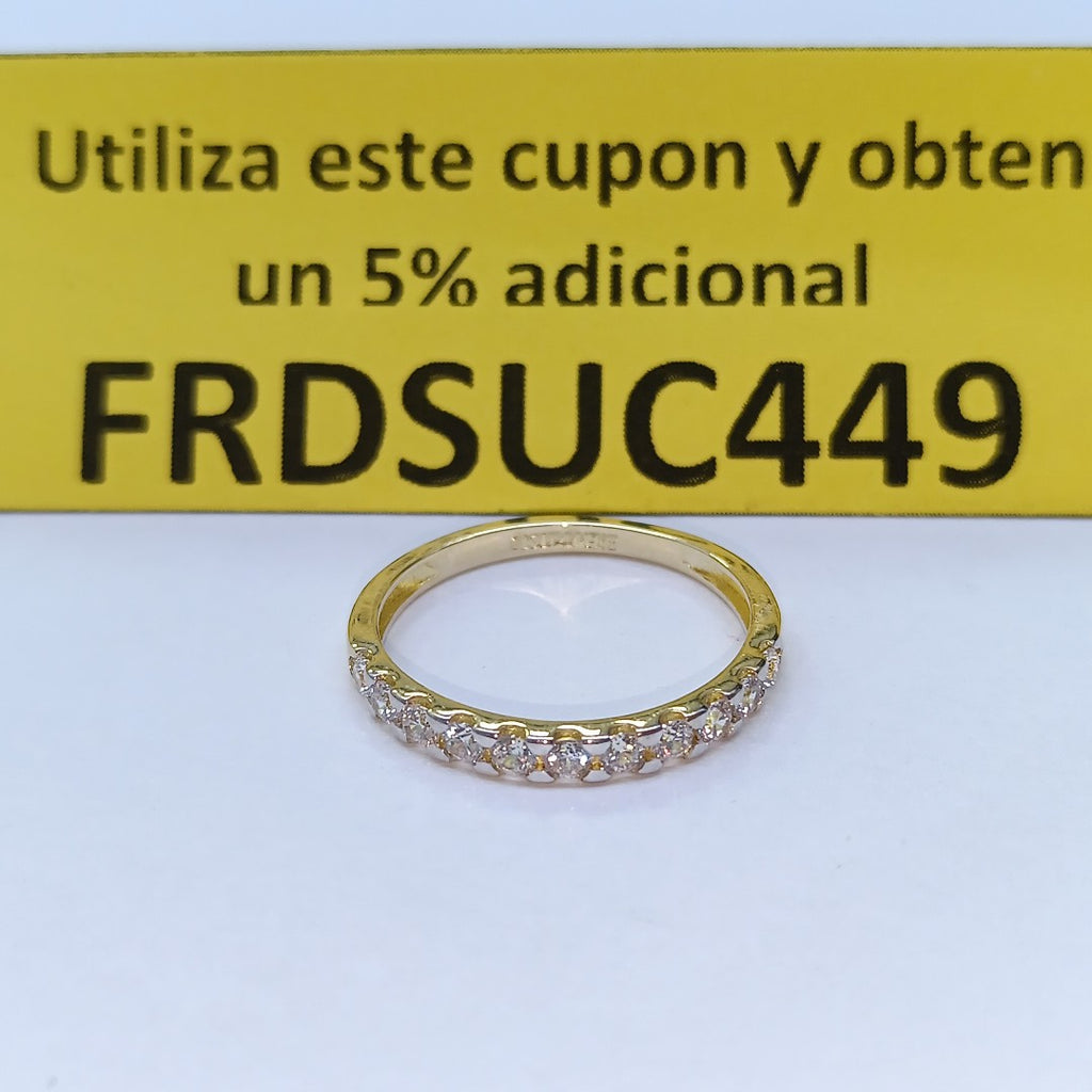 ANILLO ANILLITO MEDIA CHURUMBELA 14K 9 TALLA 2.2 GR (NUEVO)