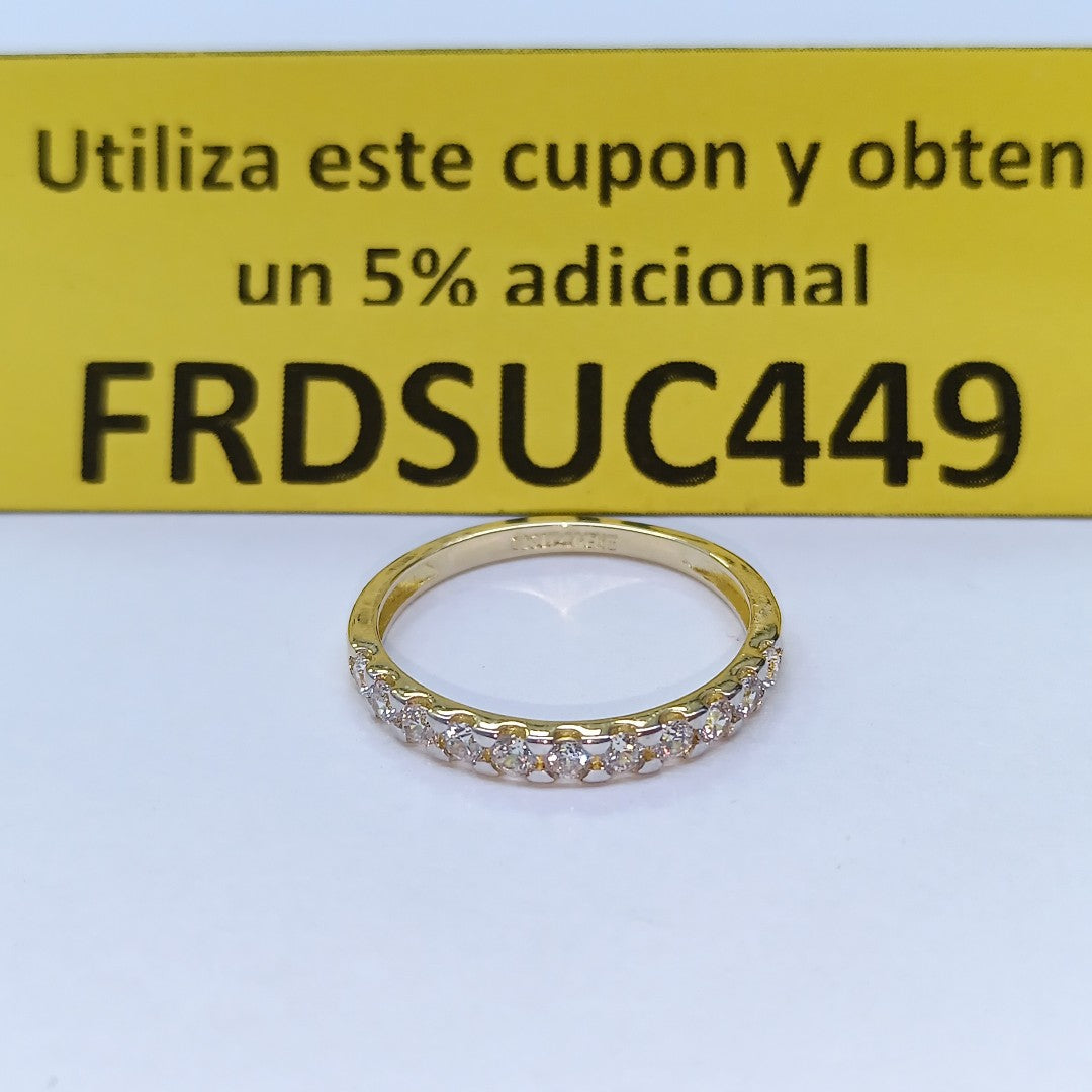 ANILLO ANILLITO MEDIA CHURUMBELA 14K 9 TALLA 2.2 GR (NUEVO)