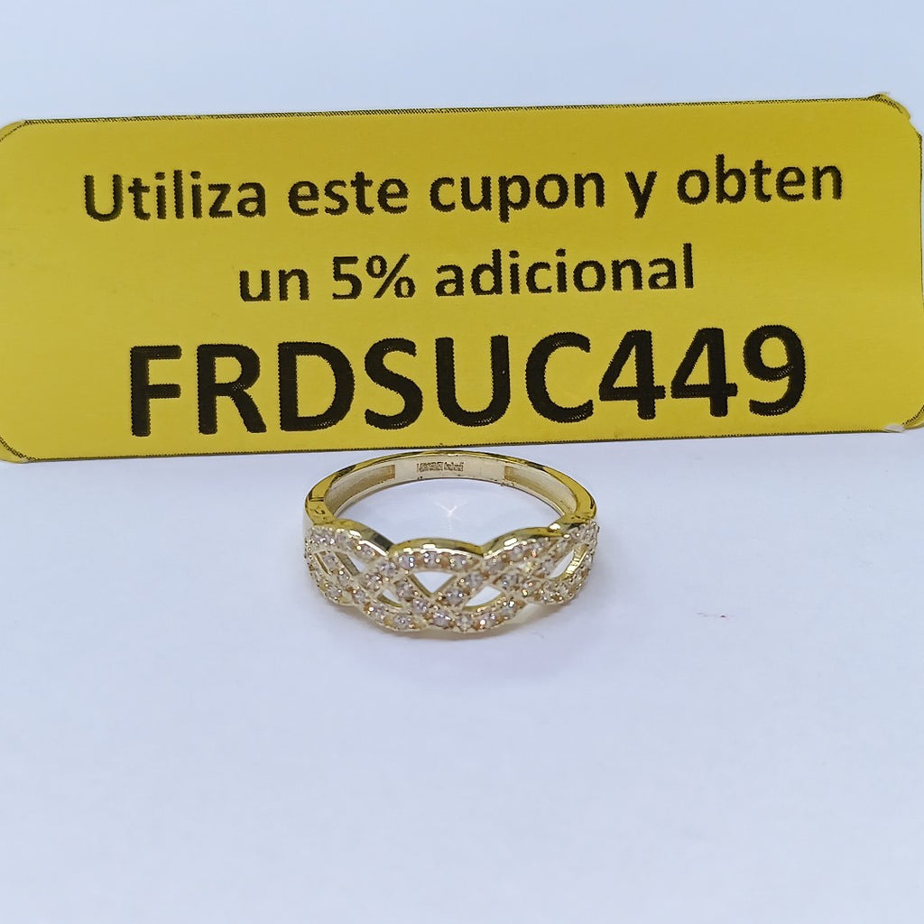 ANILLOS C CIRCONIAS 14K TALLA 8 2.7 GR (NUEVO)