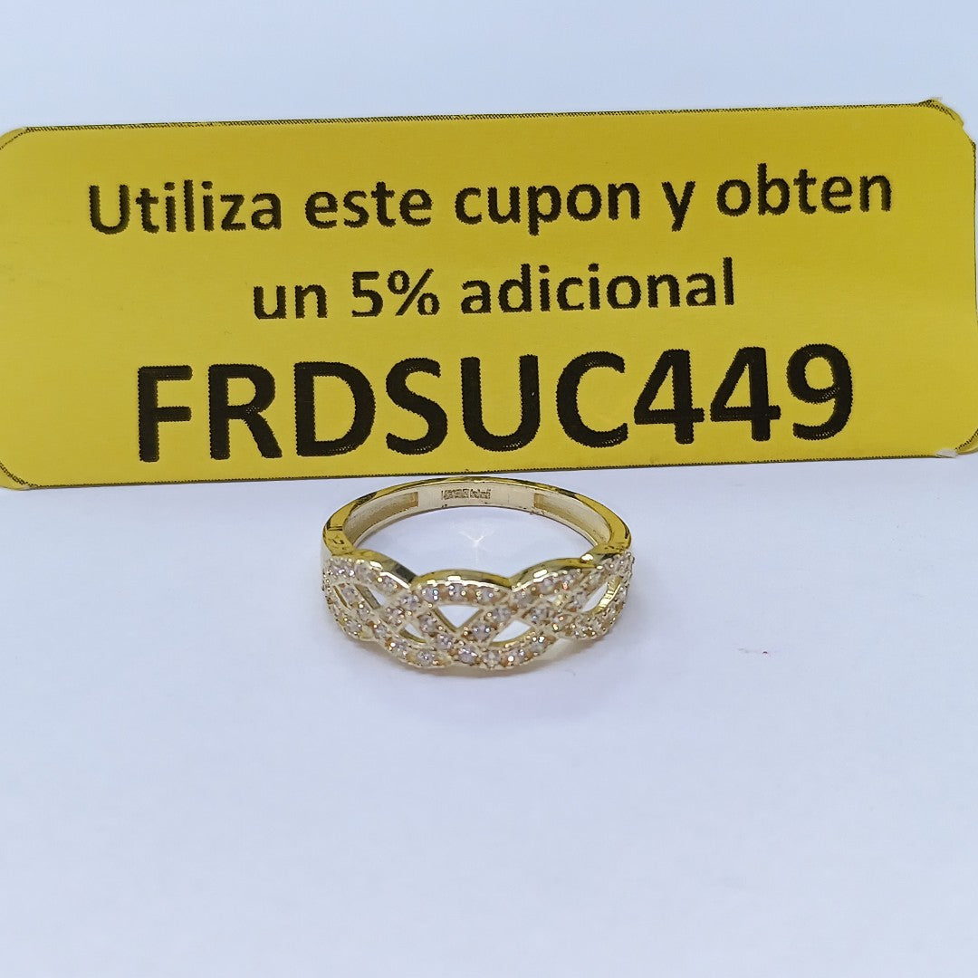 ANILLOS C CIRCONIAS 14K TALLA 8 2.7 GR (NUEVO)