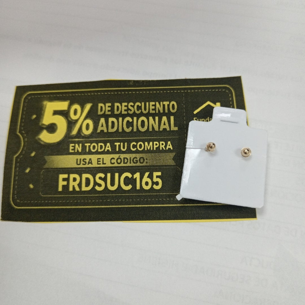 BROQUELES BROQUEL FIG LUNETA 14K 0.2268 GR (NUEVO)