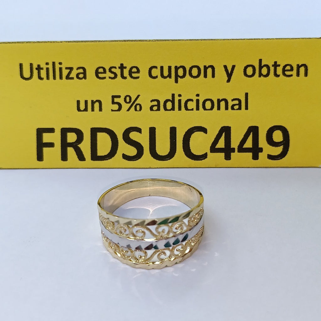 ANILLOS TIPO FILIGRANA 14K TALLA 8.5 2.8 GR (NUEVO)