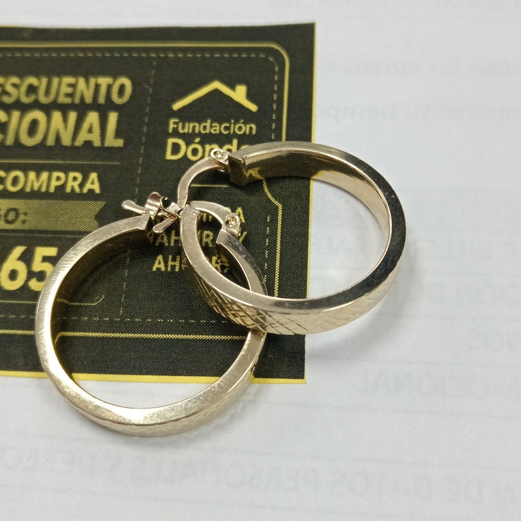 ARETES TEJIDO ARRACADAS FACETADAS 14K 3 GR (NUEVO)