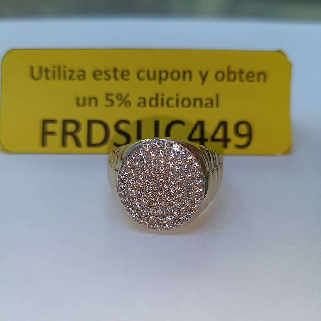 ANILLO C CIRCONIAS 14K 11.5 TALLA 7.7 GR (NUEVO)