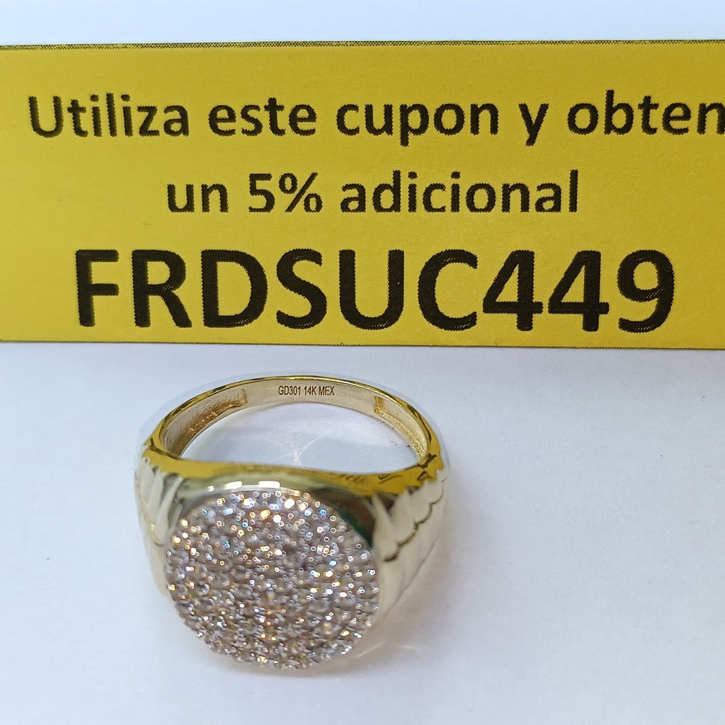 ANILLO C CIRCONIAS 14K 11.5 TALLA 7.9 GR (NUEVO)
