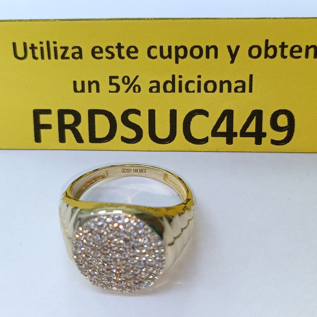 ANILLO C CIRCONIAS 14K 11.5 TALLA 7.9 GR (NUEVO)