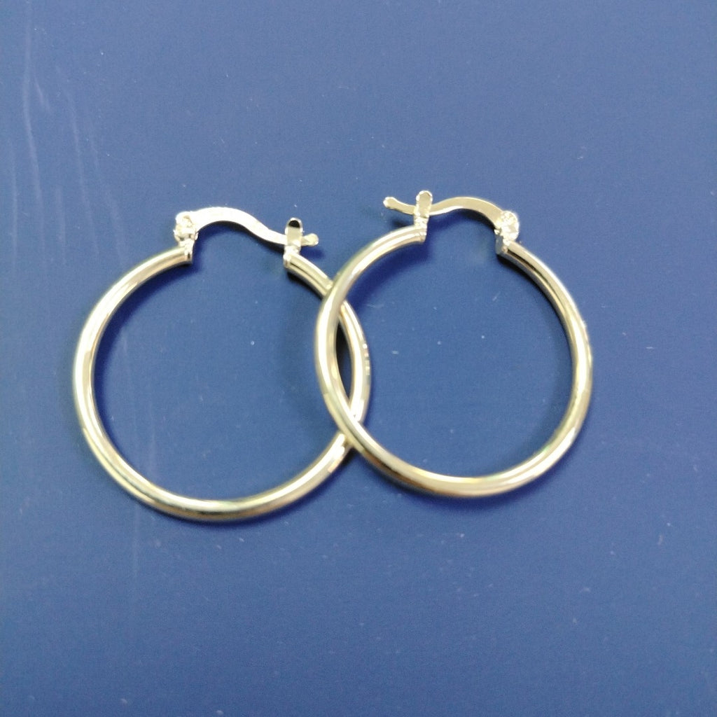 ARETES TEJIDO ARRACADAS LISAS 14K 1.5 GR (NUEVO)
