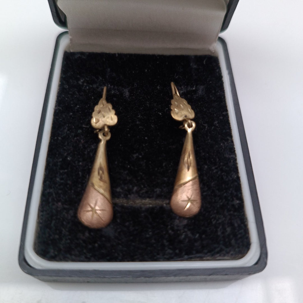 ARETES PAR ORO COMBINADO 10 K 1,20 GRMS (SEMINUEVO)