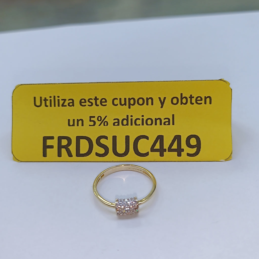ANILLO ANILLITO C CIRCONIAS 14K 7 TALLA 1.5 GR (NUEVO)