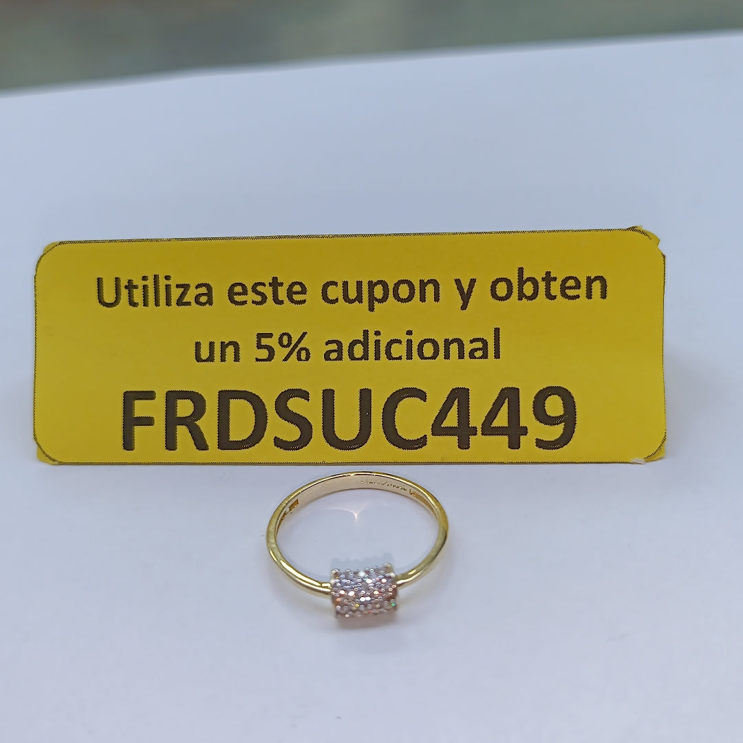ANILLO ANILLITO C CIRCONIAS 14K 7 TALLA 1.5 GR (NUEVO)