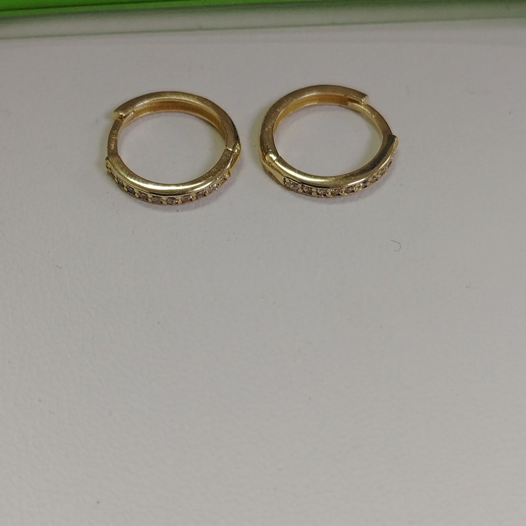 ARETES ARRACADA C CIRCONIAS 14K 1.6 GR (NUEVO)