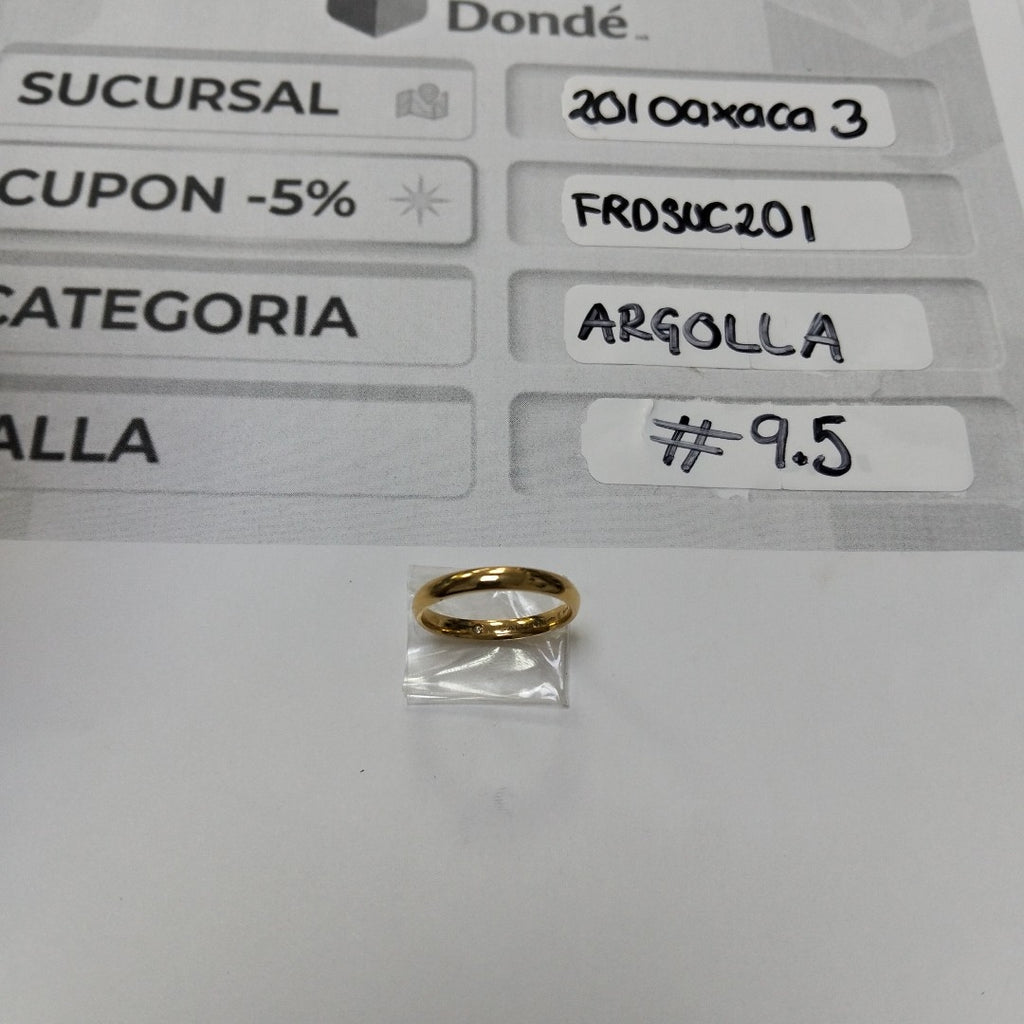 ARGOLLA ORO 18 K 3.7 GRMS (SEMINUEVO)