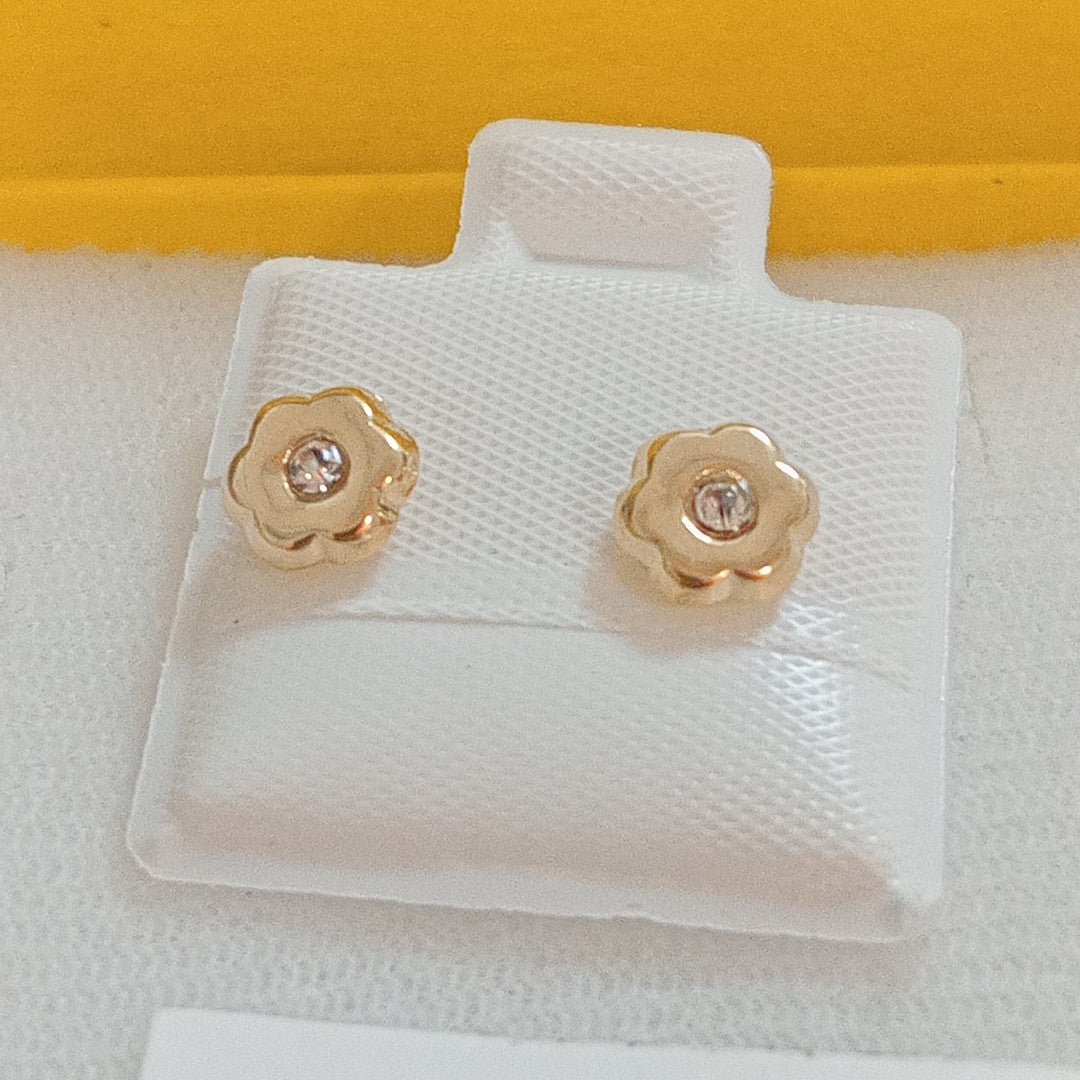 BROQUELES BROQUEL FIG FLOR C CIRCONIA 14K 0.2581 GR (NUEVO)