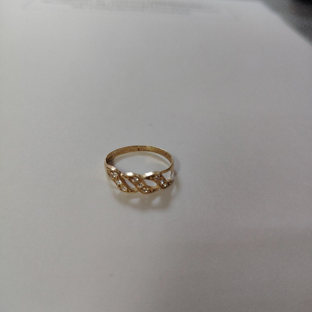 ANILLOS C CIRCONIAS 14K TALLA 7 1.3 GR (NUEVO)