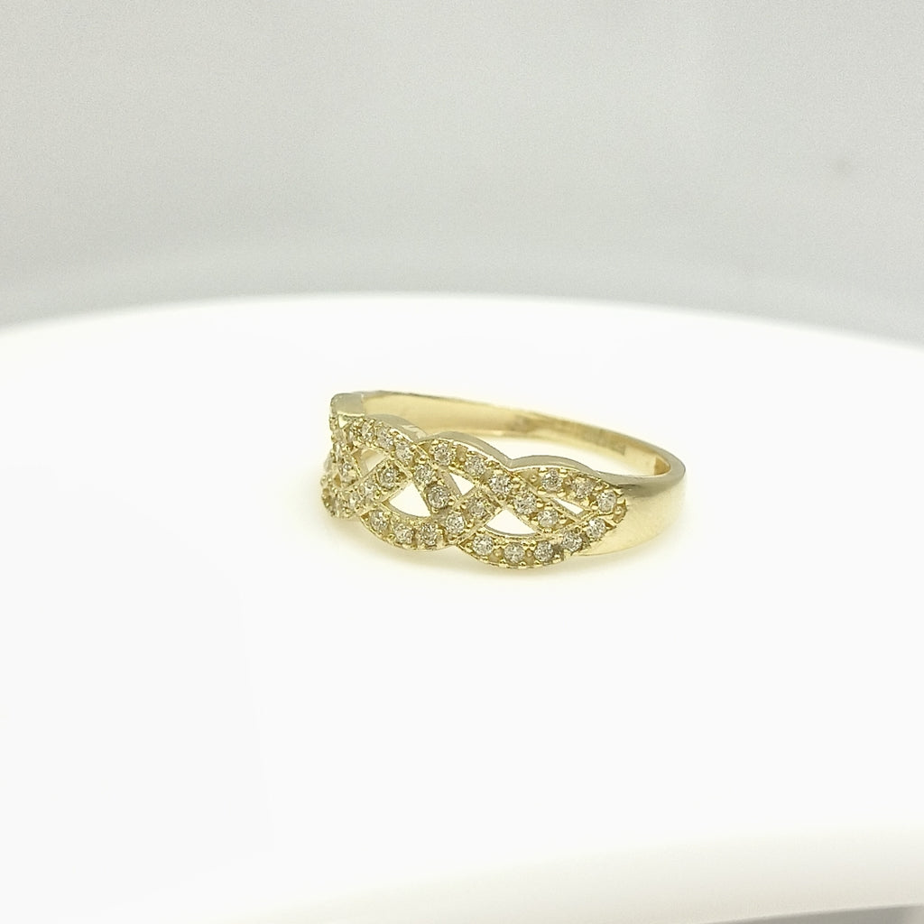 ANILLOS C CIRCONIAS 14K TALLA 9 2.5 GR (NUEVO)