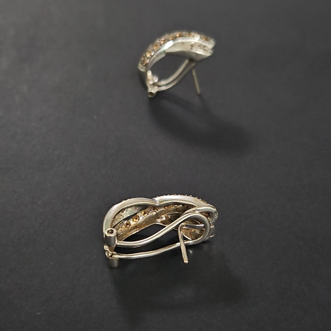 ARETES PAR ORO BLANCO 14 K 7,70 GRMS (SEMINUEVO)
