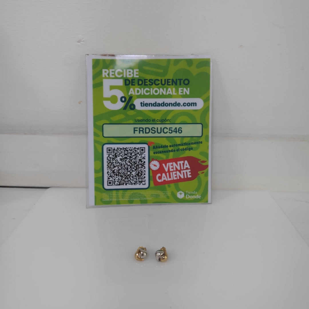 ARETES PAR ORO 14 K 4.1 GRMS (SEMINUEVO)