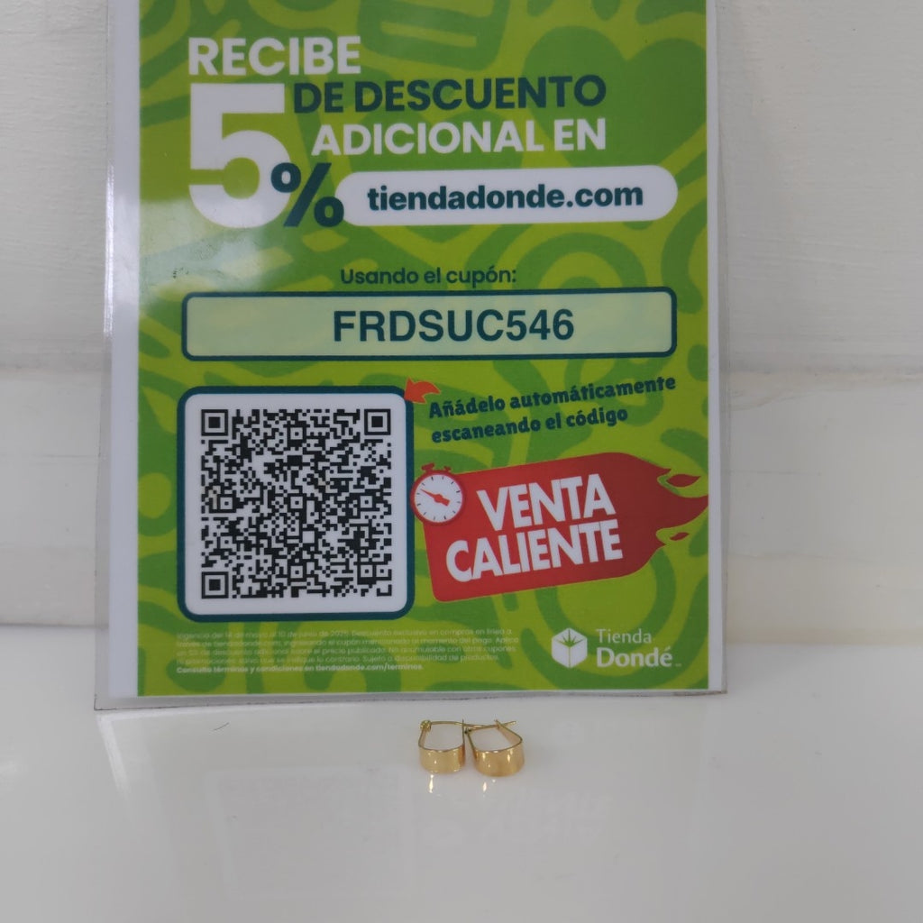 ARRACADAS PAR ORO 14 K 2 GRMS (SEMINUEVO)