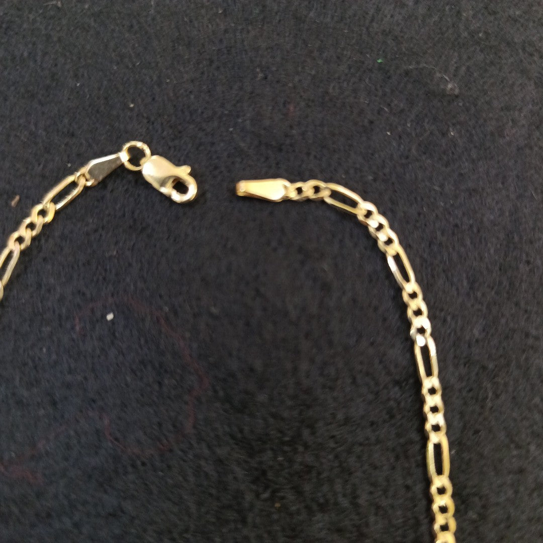 PULSERA TEJIDO 3X1 14K 21 CM 2.2 GR (NUEVO)