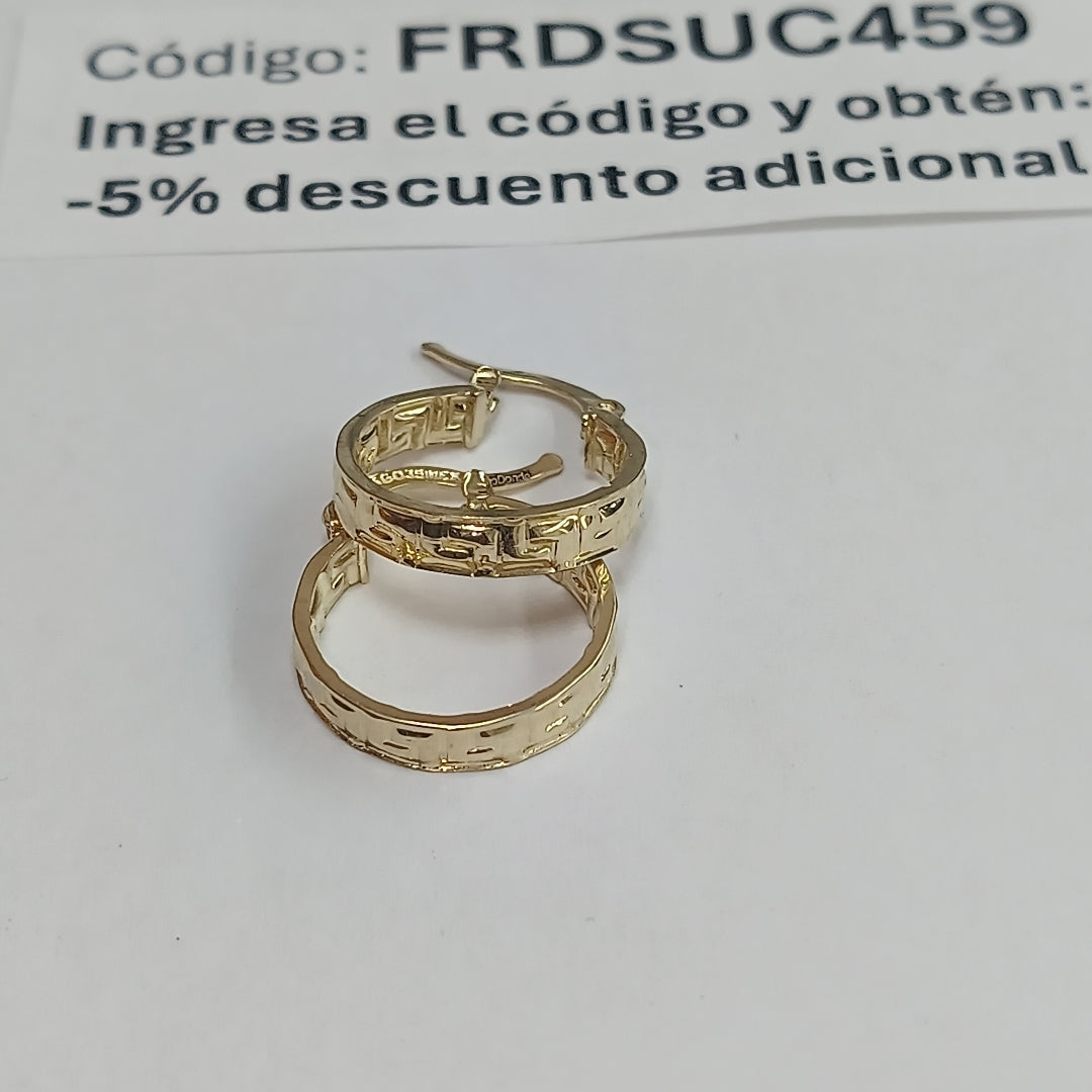ARETES ARRACADAS FIG GRECAS 14K 1.8 GR (NUEVO)