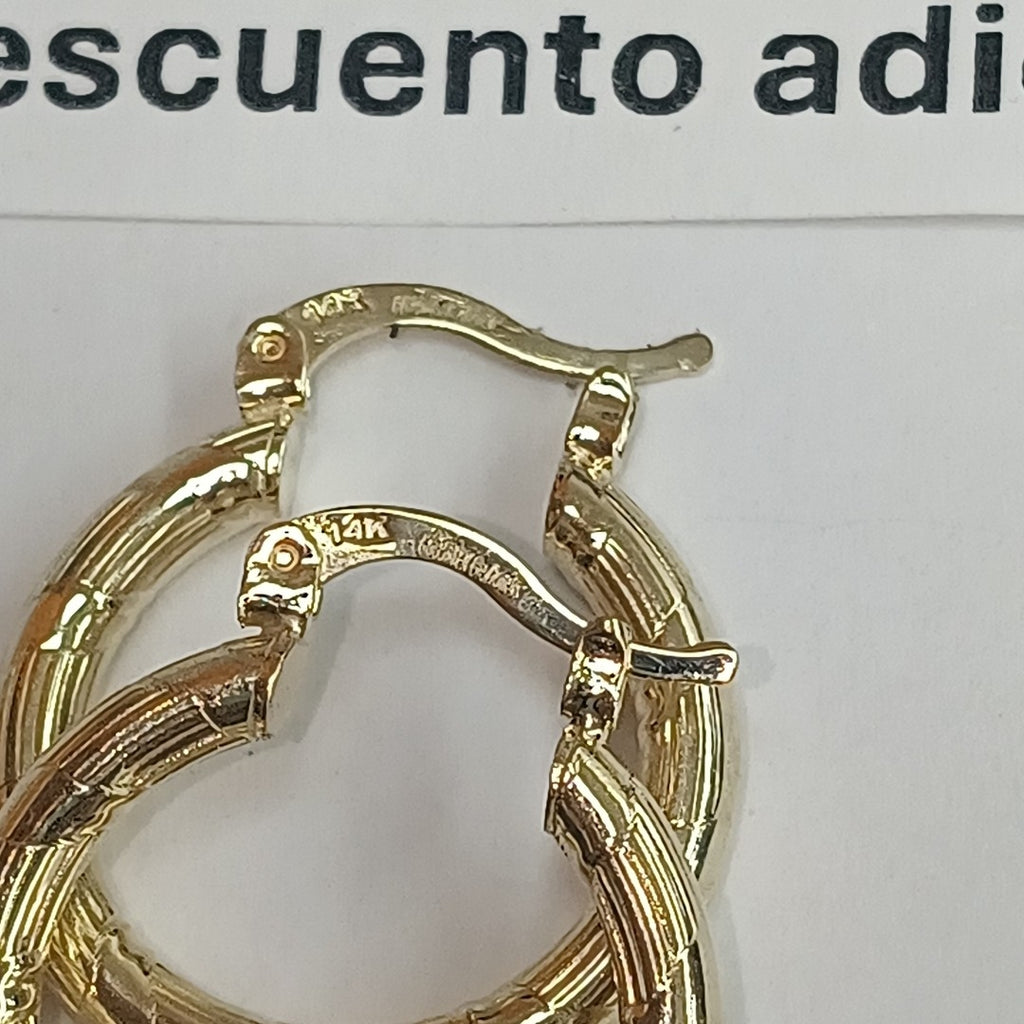 ARETES ARRACADAS 14K 2.7 GR (NUEVO)
