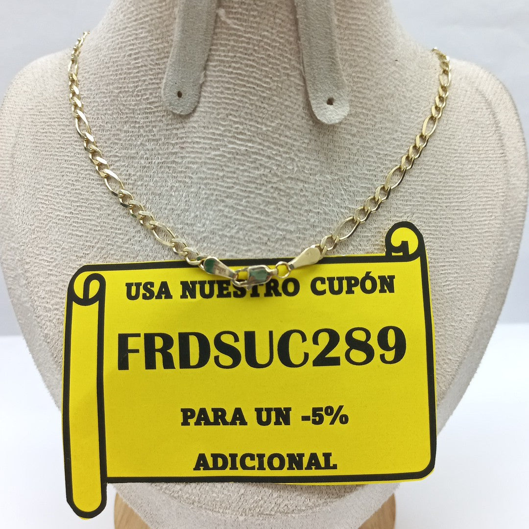CADENA TEJIDO 3X1 14K 55 CM 8.2 GR (NUEVO)