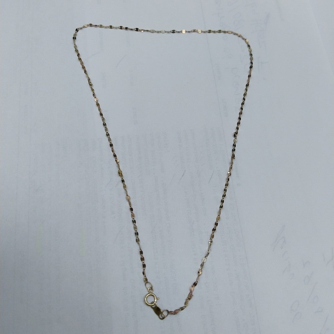 CADENA ORO COMBINADO 10 K 0,30 GRMS (SEMINUEVO)