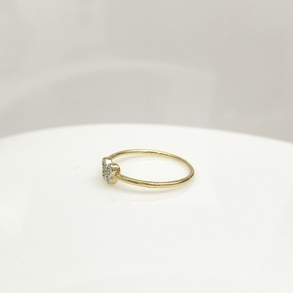 ANILLO ANILLITO MARIPOSA C CIRCONIAS 14K 7.5 TALLA 1 GR (NUEVO)